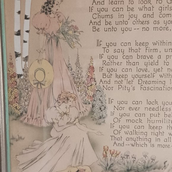 Vintage - If for Girls - Inspirational Wall Picture - Picture 3 of 9